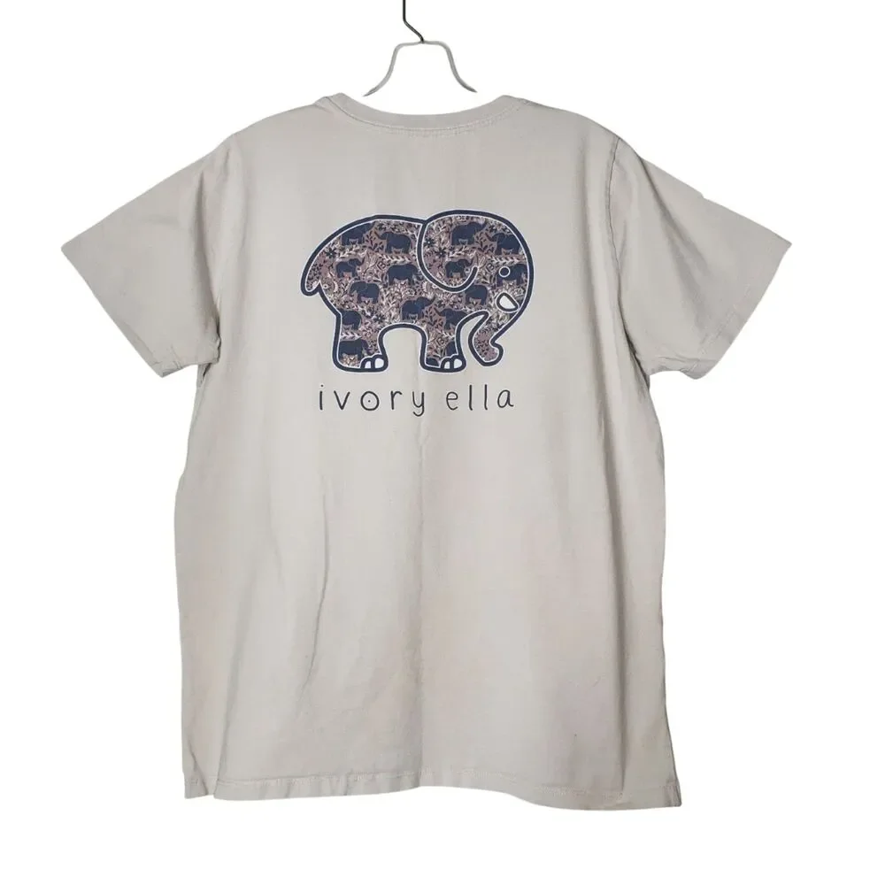 IVORY & ELLA Pink Short Sleeve Pocket T Shirt Girls Size XL